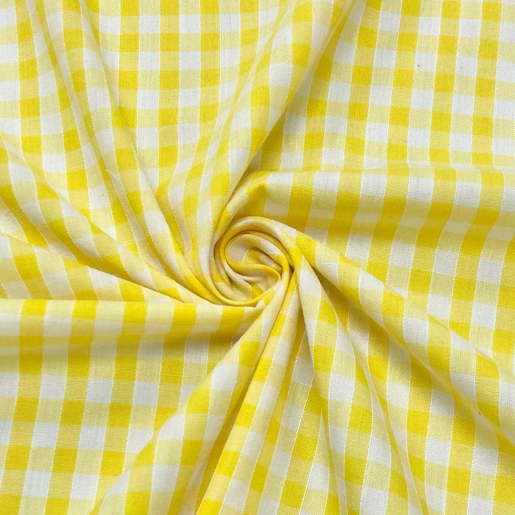 1/4 inch Gingham Polycotton Fabric - Full 30m Roll