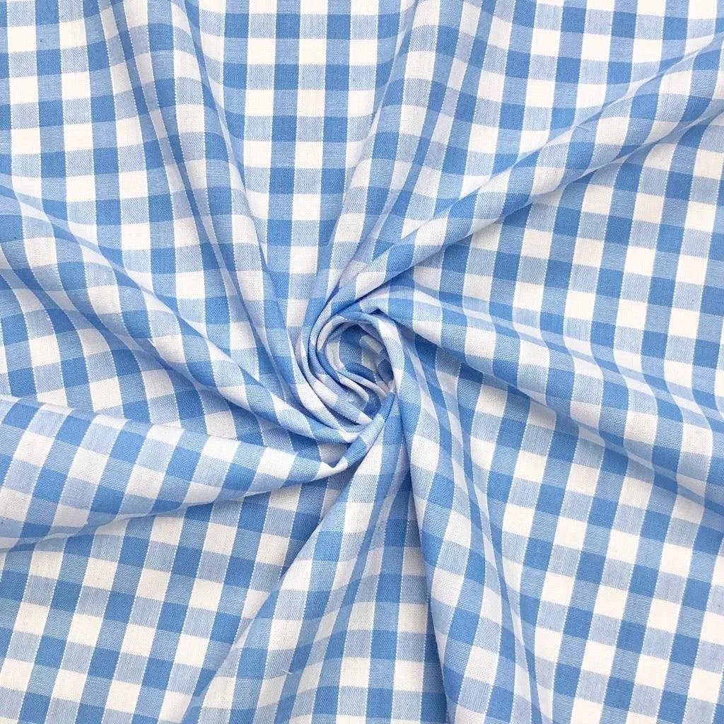 1/4 inch Gingham Polycotton Fabric - Full 30m Roll