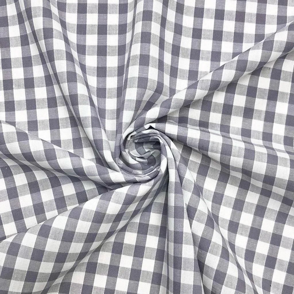 1/4 inch Gingham Polycotton Fabric - Full 30m Roll