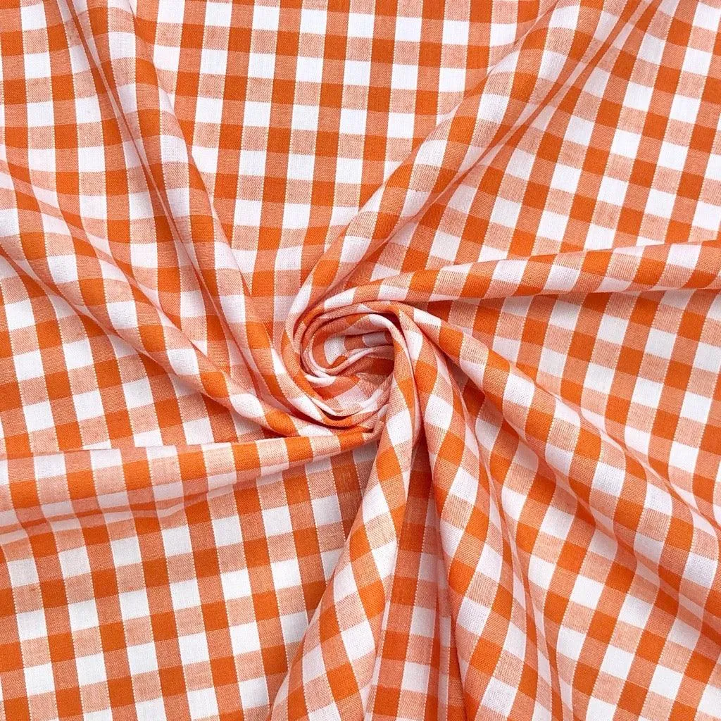 1/4 inch Gingham Polycotton Fabric - Full 30m Roll