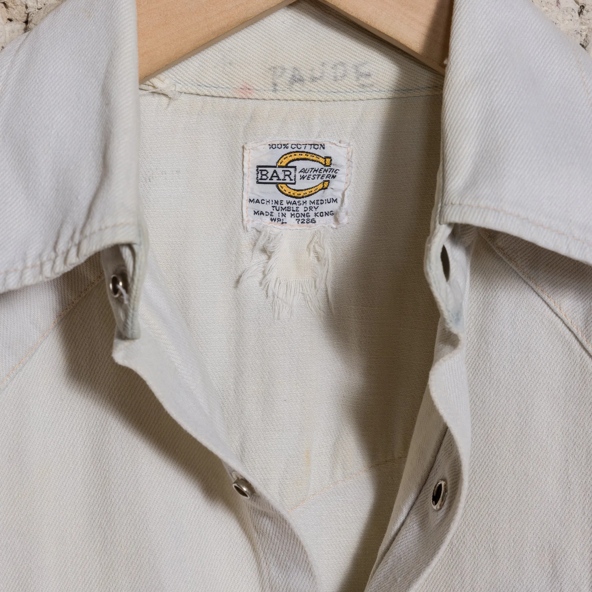 1970's Bar Denim Western Shirt in Light Blue