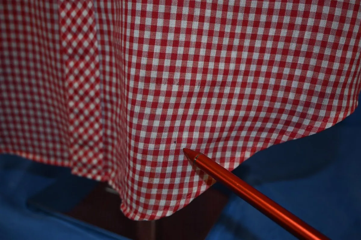 80s Montgomery Ward Red Gingham Western Shirt Medium