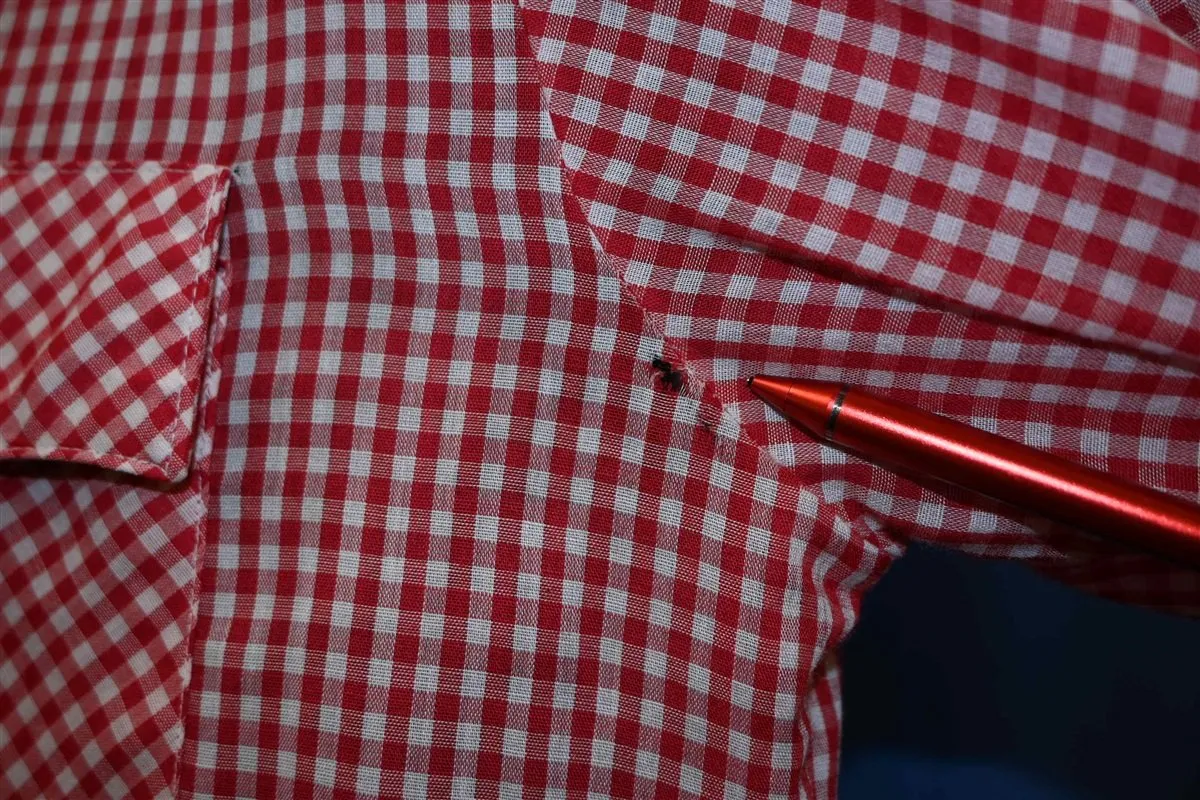 80s Montgomery Ward Red Gingham Western Shirt Medium
