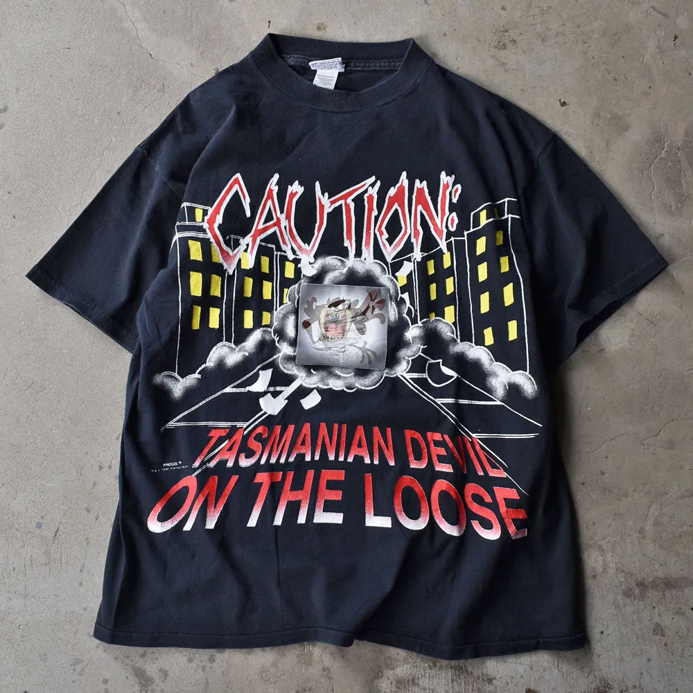90's　Looney Tunes/ルーニー・テューンズ "CAUTION" Tシャツ　USA製　230530