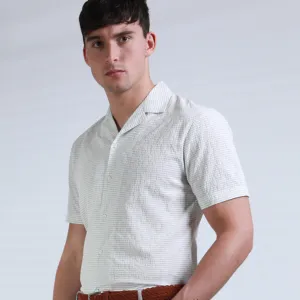 Alfredo Revere Collar Shirt in Off White