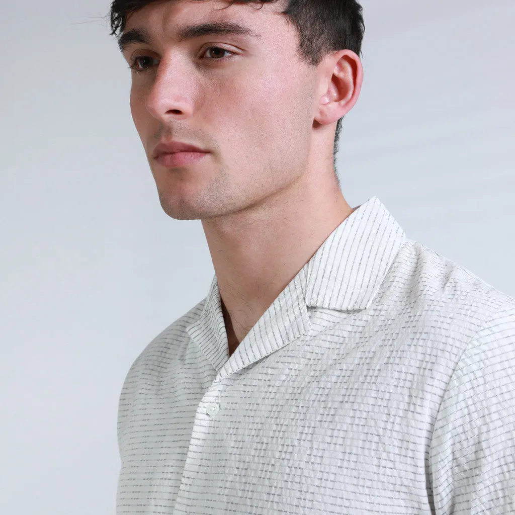 Alfredo Revere Collar Shirt in Off White