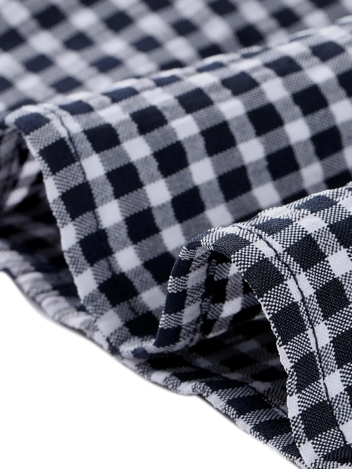 Allegra K Women's Bow Tie Neck Blouse Vintage Ruffle Sleeveless Gingham Plaid Shirt