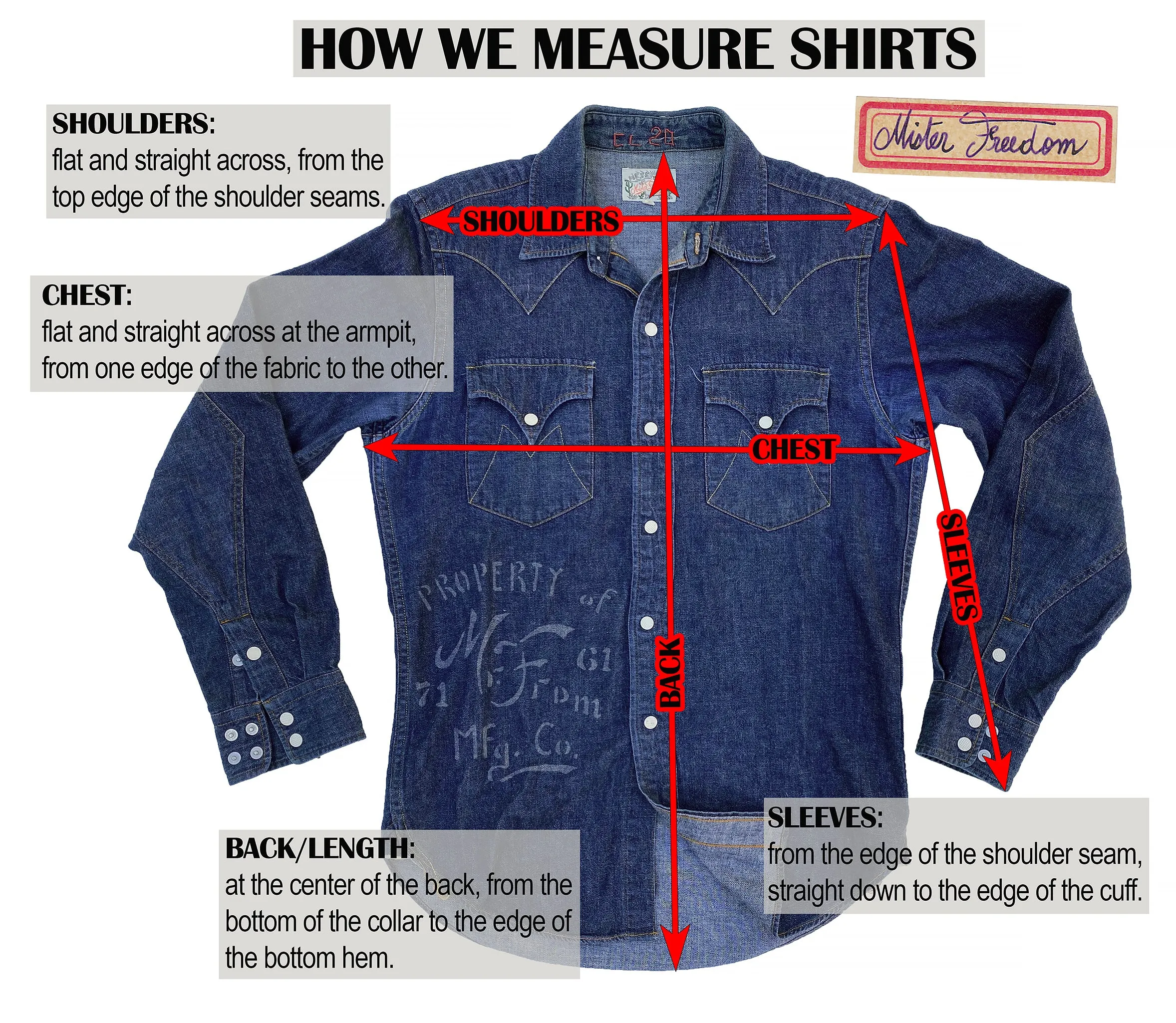 Appaloosa Shirt - NOS HBT Stripe Denim - Warehouse
