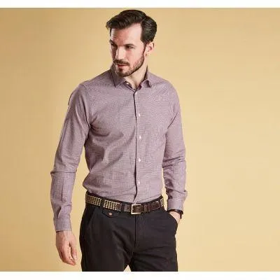 Barbour Highfield Micro Gingham Mens Shirt - Navy