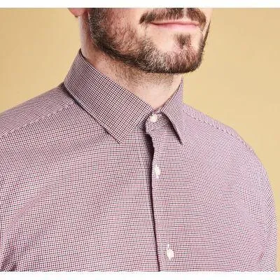 Barbour Highfield Micro Gingham Mens Shirt - Navy