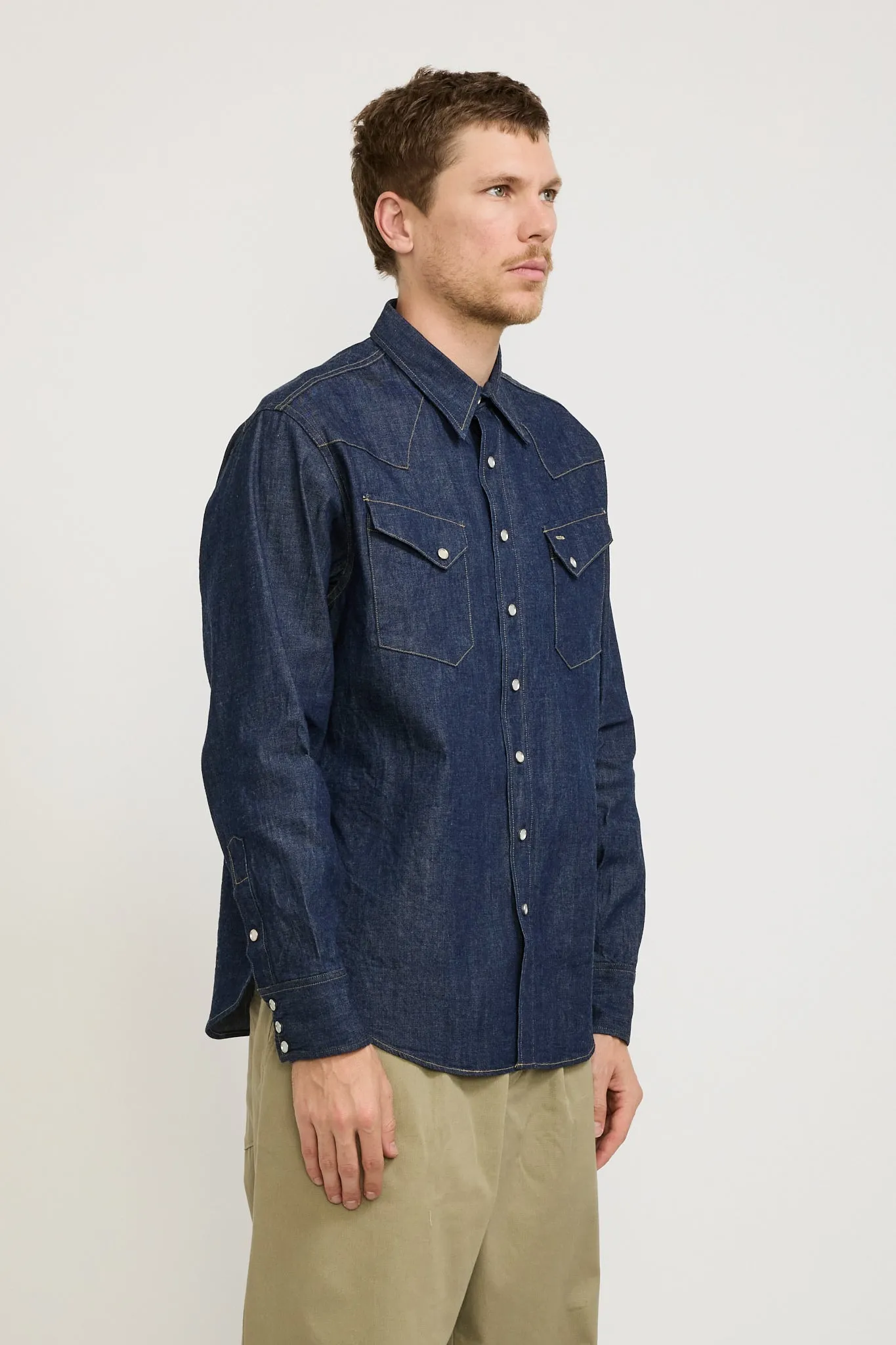 Blue Denim Western Shirt
