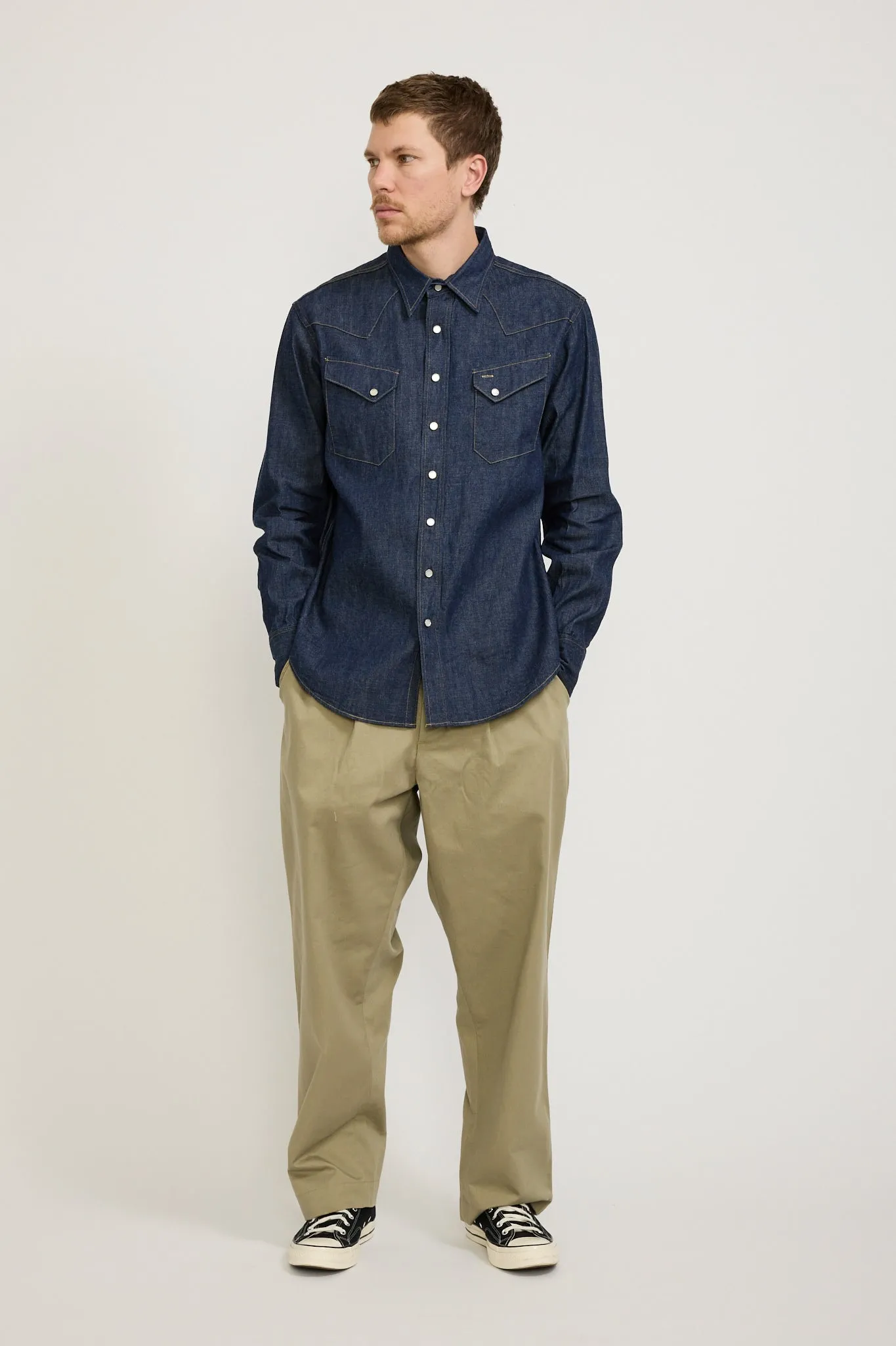Blue Denim Western Shirt