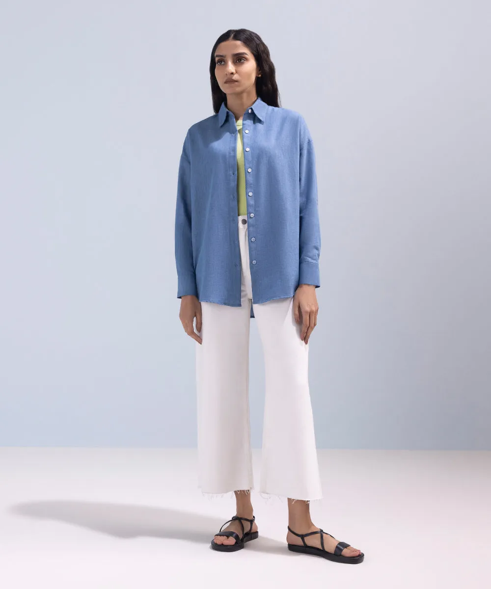 Button Through Denim Shirt