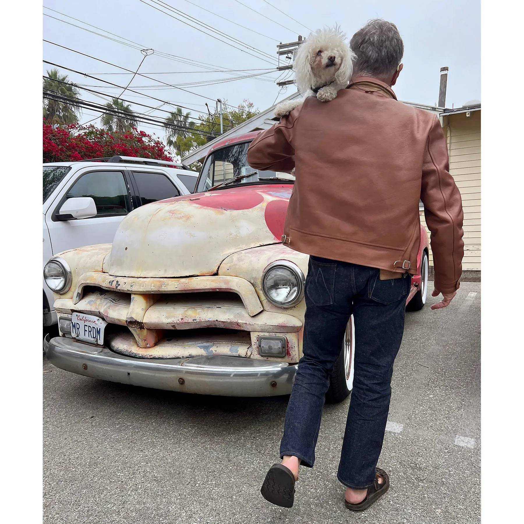 Campus "Stud" Jacket - "Bison" - Brown Veg-Tan Leather
