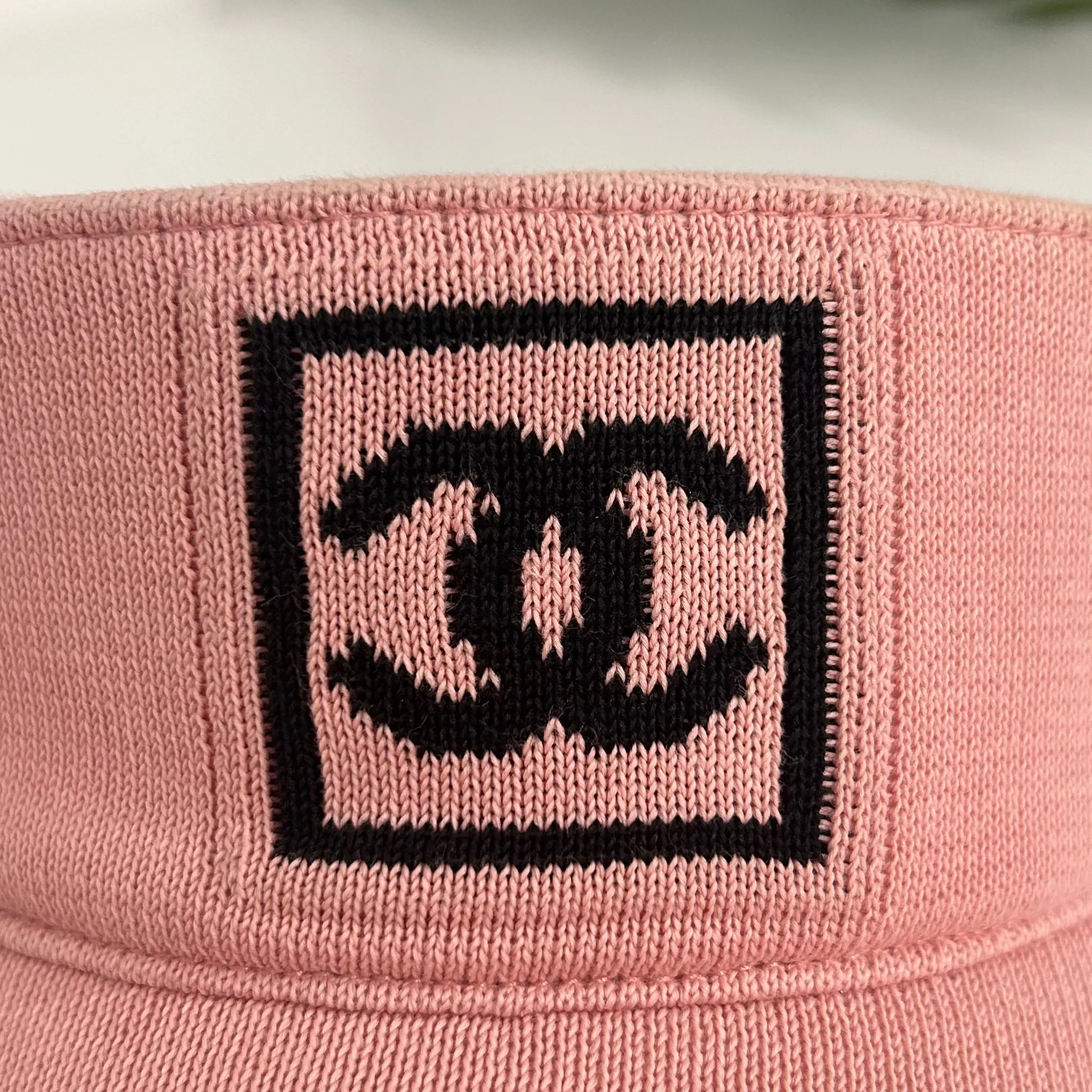 Vintage Pink Chanel Visor - Elegant Retro Style Sun Visor