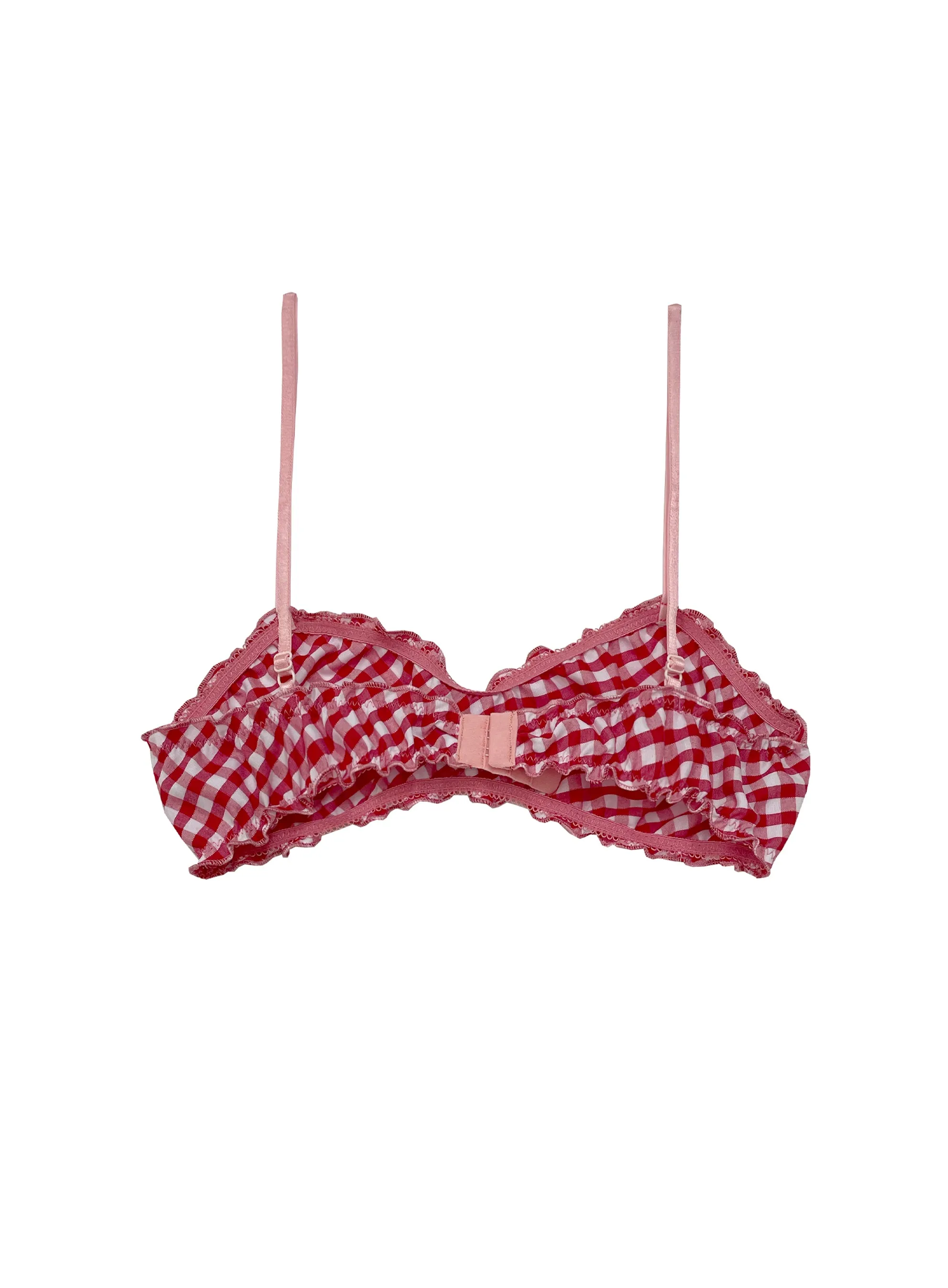 Clemence - red gingham bralette