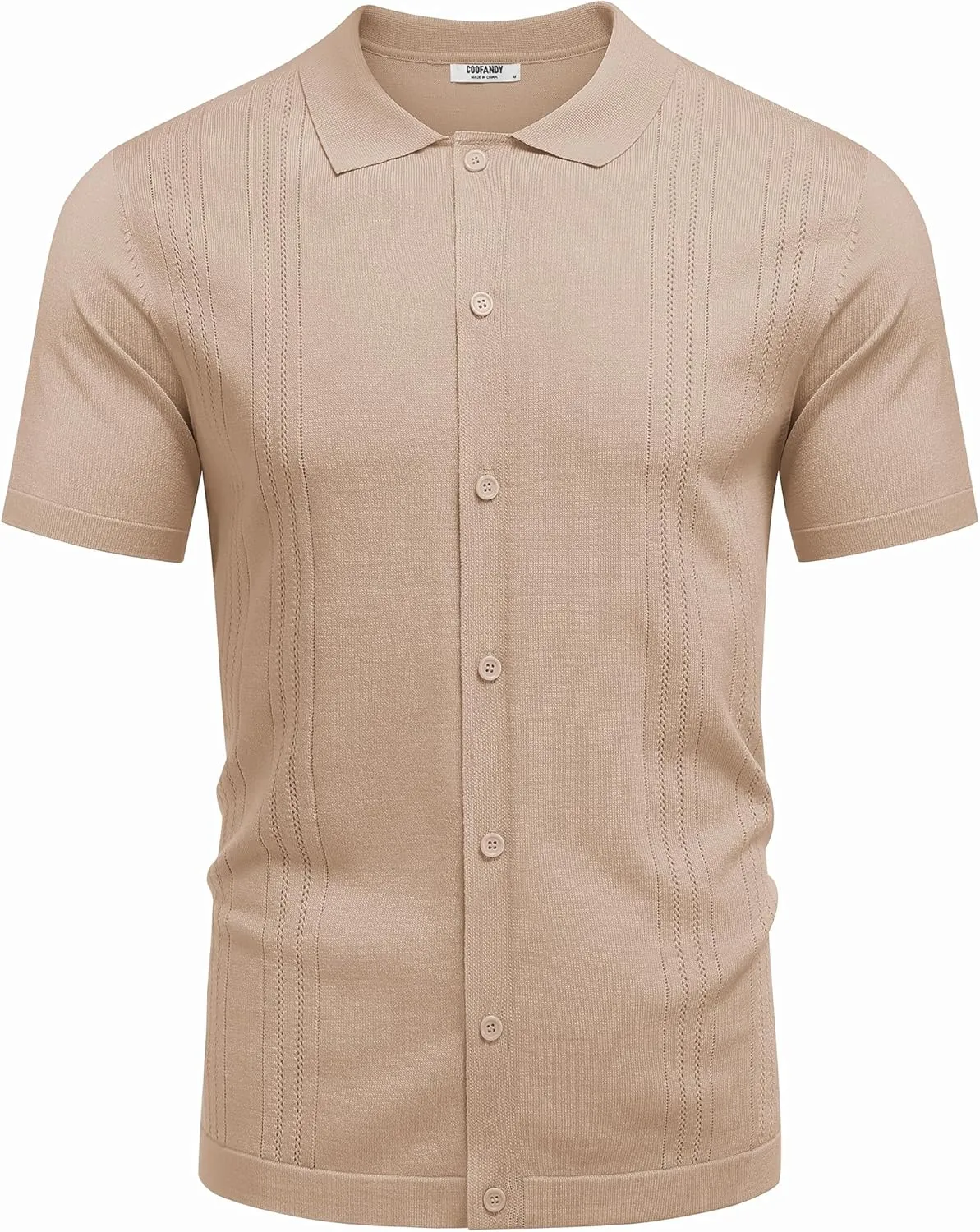 COOFANDY Men Casual Button Down Shirts Short Sleeve Summer Beach Shirt Fashion Camp Tops