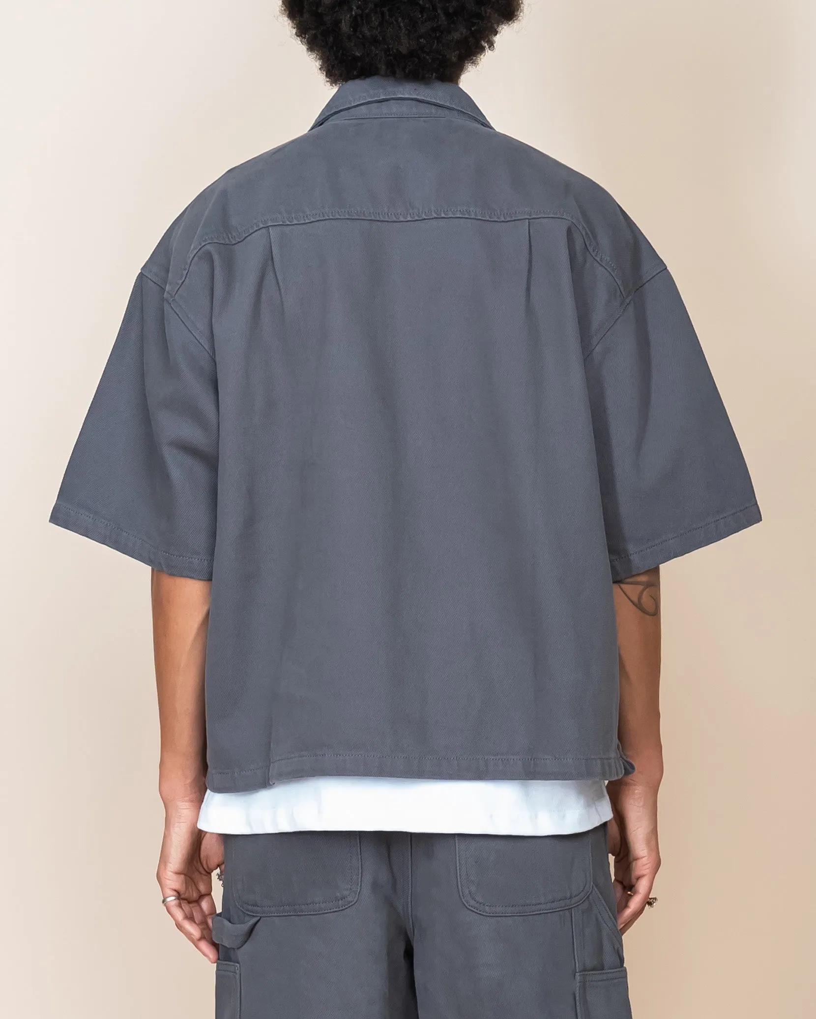 EPTM BOXY TWILL SHIRT - GREY