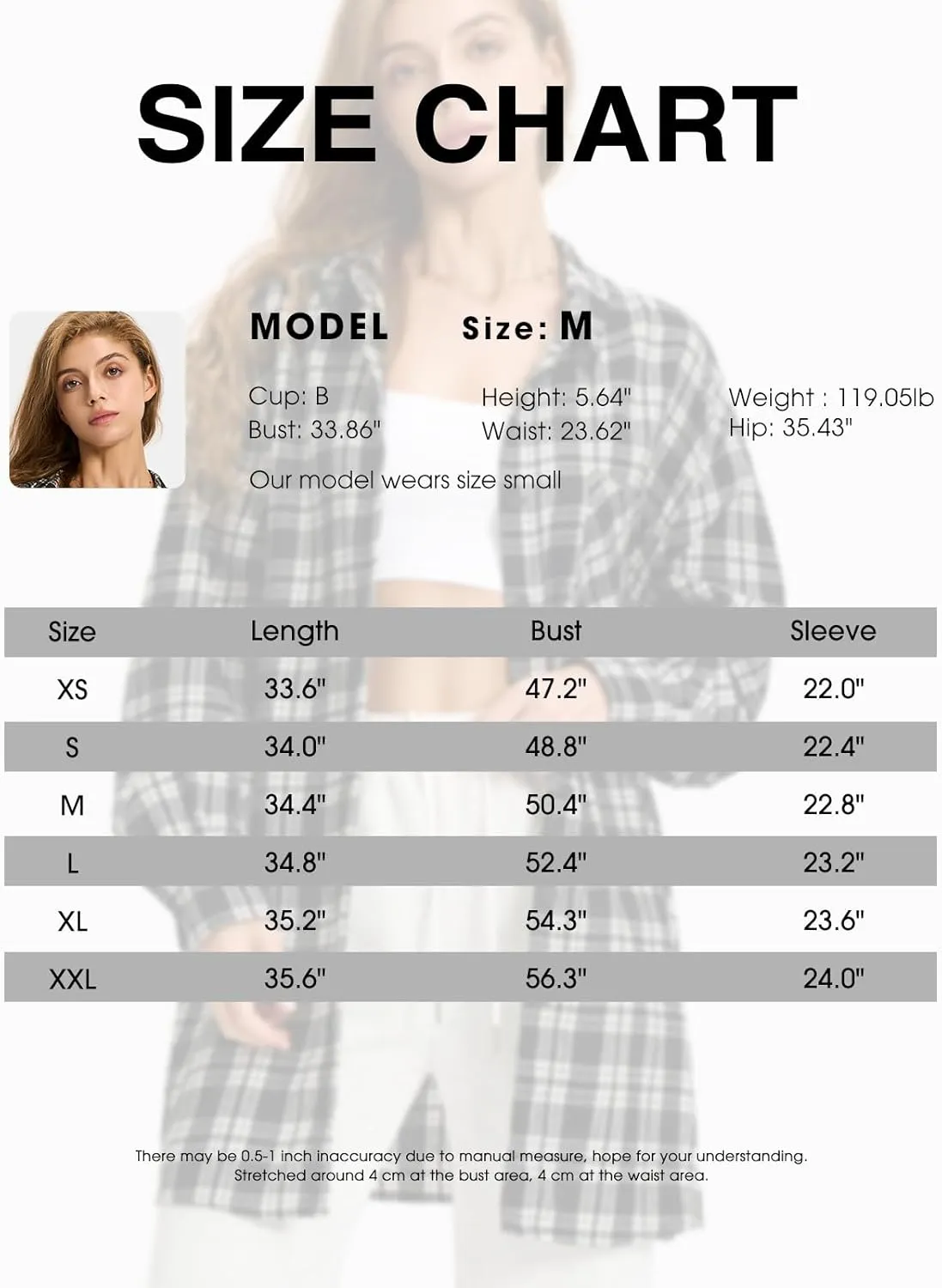 EXLURA Womens Plaid Flannel Shacket Long Sleeve Button Down Shirts Long Jackets Oversized Spring Fashion Outfits 2025 Clothes
