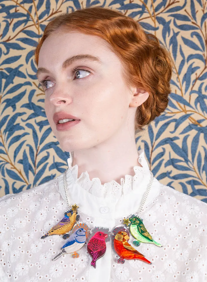 Flock of Finches Statement Necklace