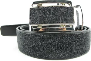Genuine Stingray Shagreen Skin Leather 1 Diamond Men's Belt 46" Black