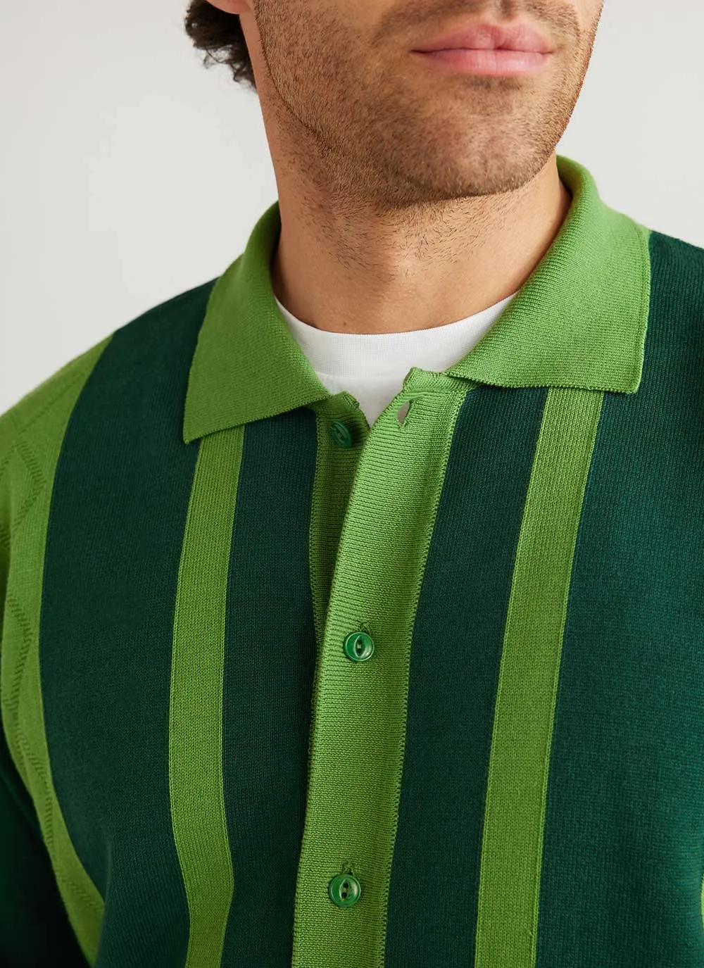 Giddy Up Button Through Knitted Shirt | Seinfeld x Percival | Green
