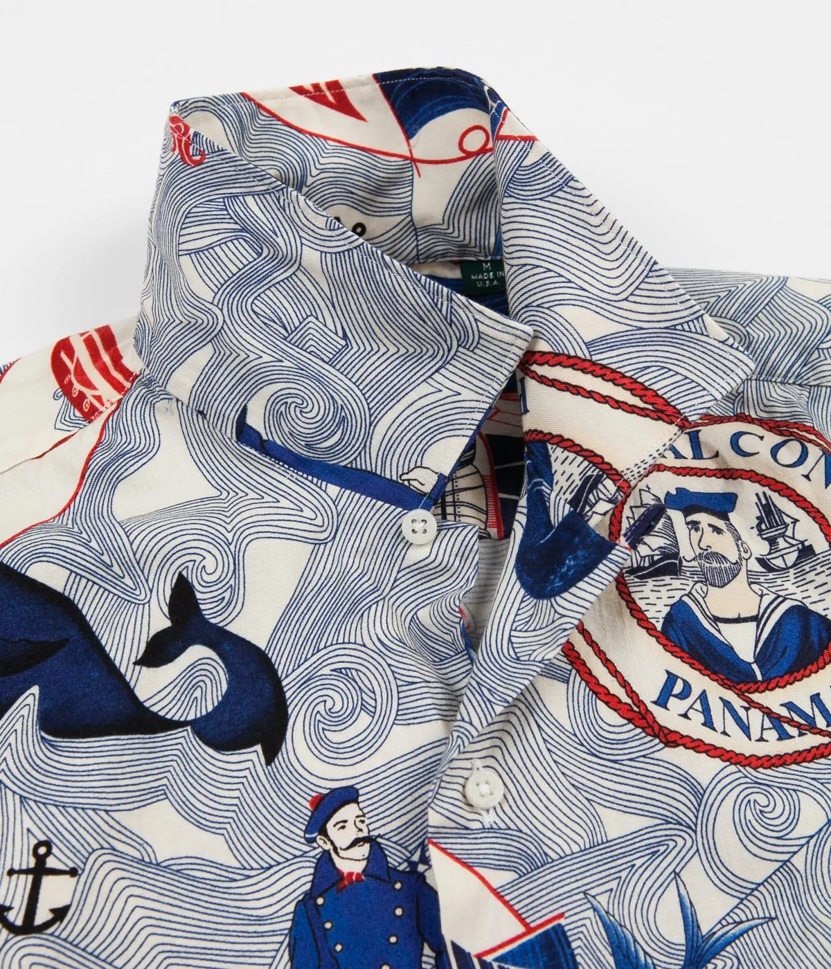 Gitman Vintage Camp Short Sleeve Shirt - Lost At Sea