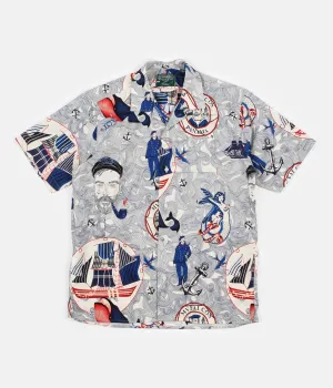 Gitman Vintage Camp Short Sleeve Shirt - Lost At Sea