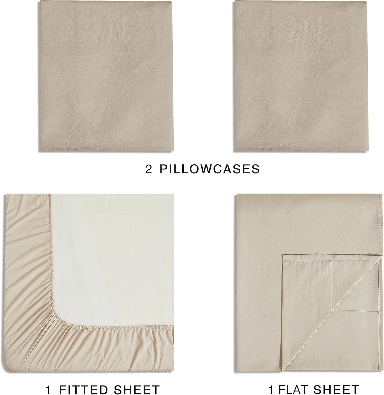 Hypoallergenic Microfibre Queen Sheet Set with Pillowcases - CleverPolly