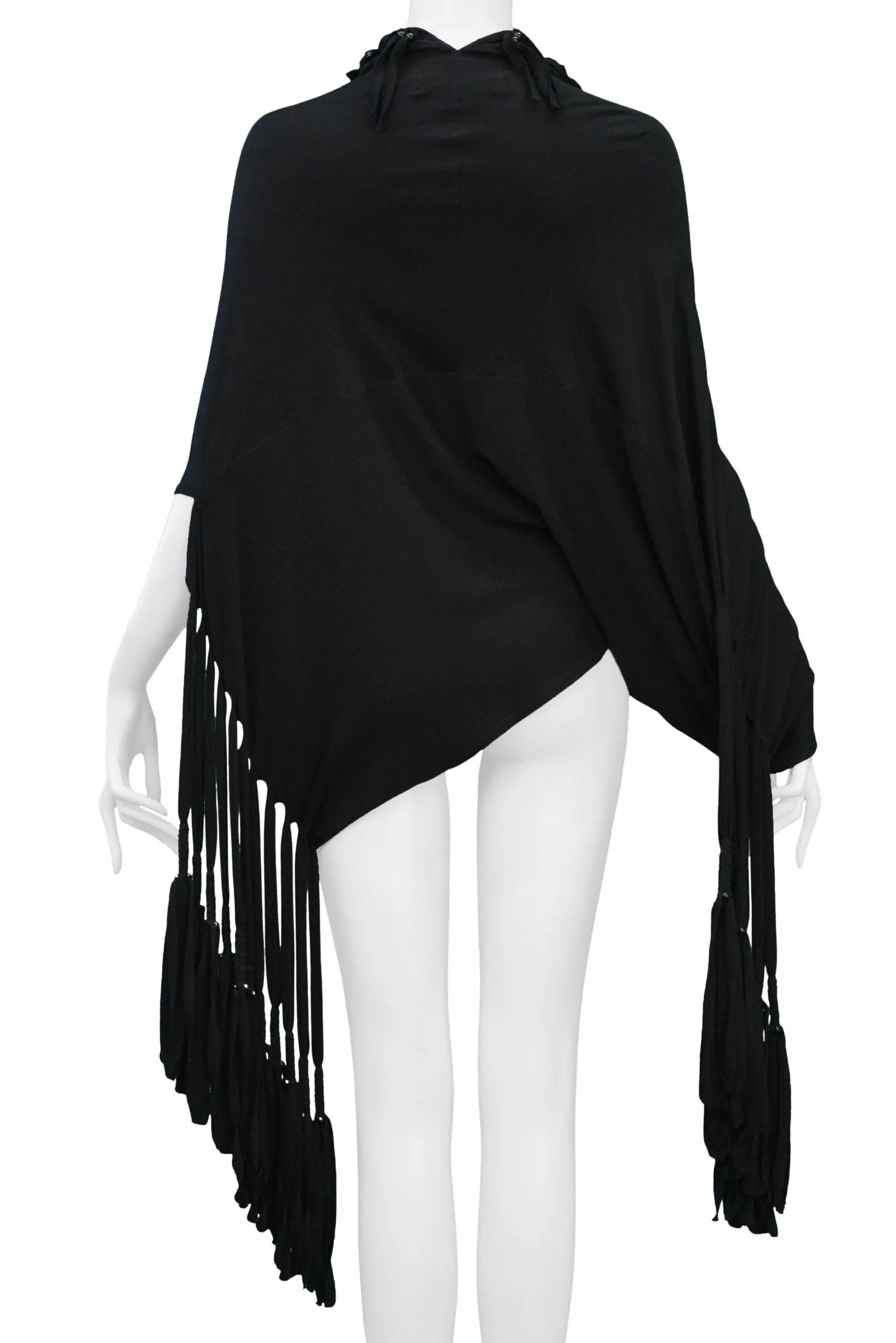 JUNYA WATANABE BLACK BRAIDED & FRINGE TOP 2014