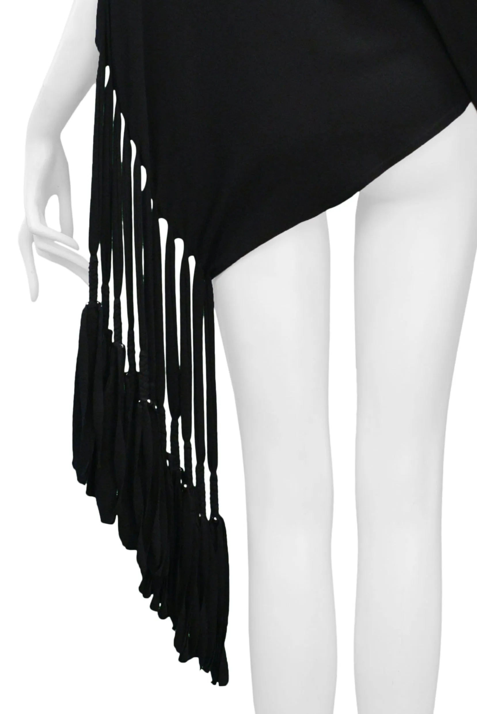JUNYA WATANABE BLACK BRAIDED & FRINGE TOP 2014