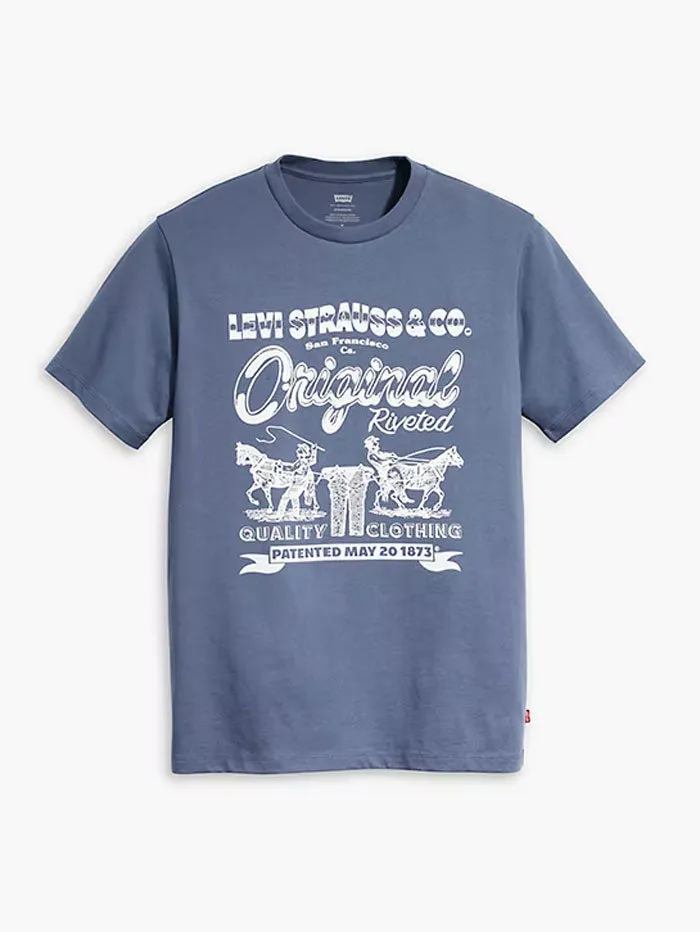 Levis 224911482 Mens Classic Graphic T-Shirt Vintage Indigo Blue