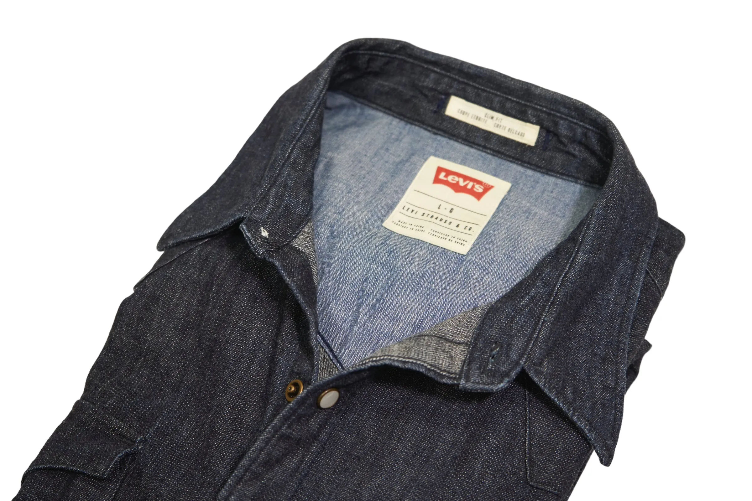Levi's - Dark Blue Denim Western Shirt L