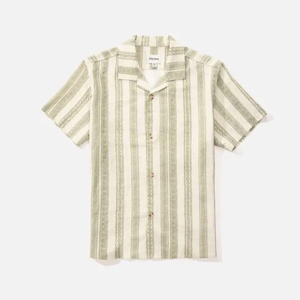 Linen Stripe SS Shirt (Natural)