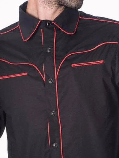 Men's Vintage Style Western Shirt RED