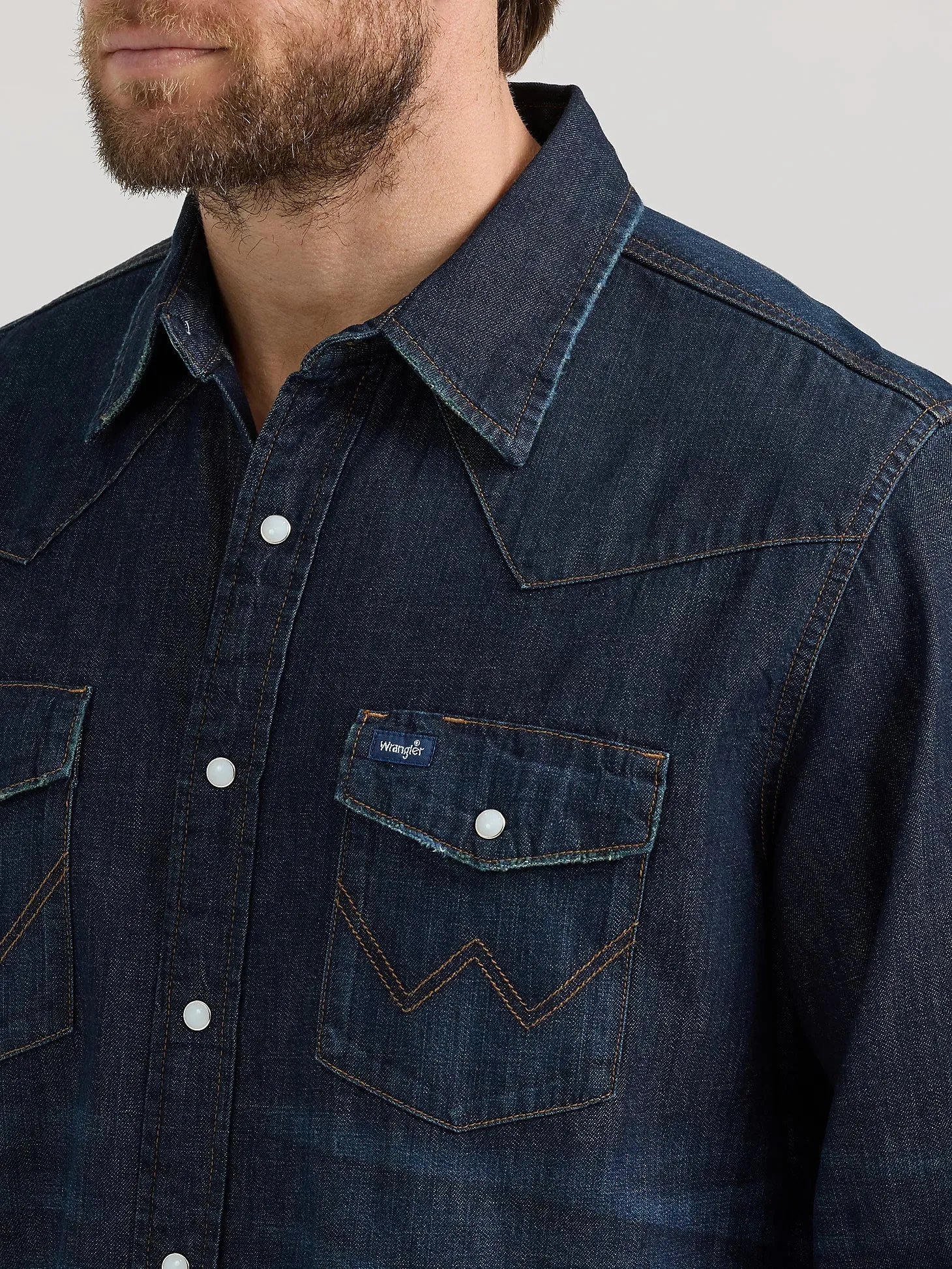 Men's Wrangler Vintage Denim Snap Shirt