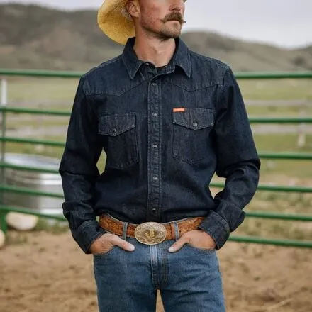 Men's Wyatt Pearl Snap Shirt Sendero Provisions Co., Workman Denim