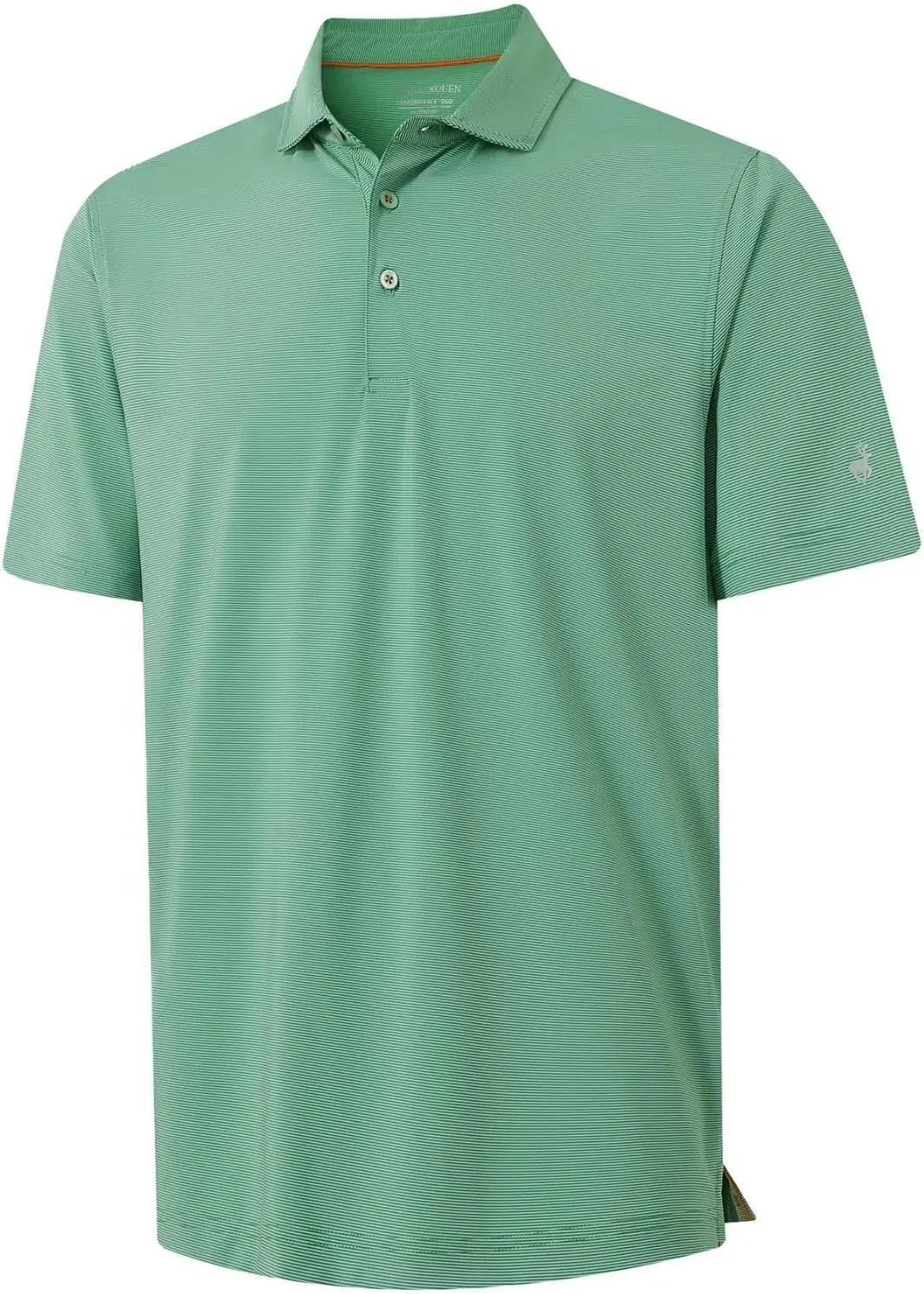 MICHEL ROUEN Golf Shirts for Men Short Sleeve Lightweight Quick Dry Pin Striped Casual Collared Polo Shirts