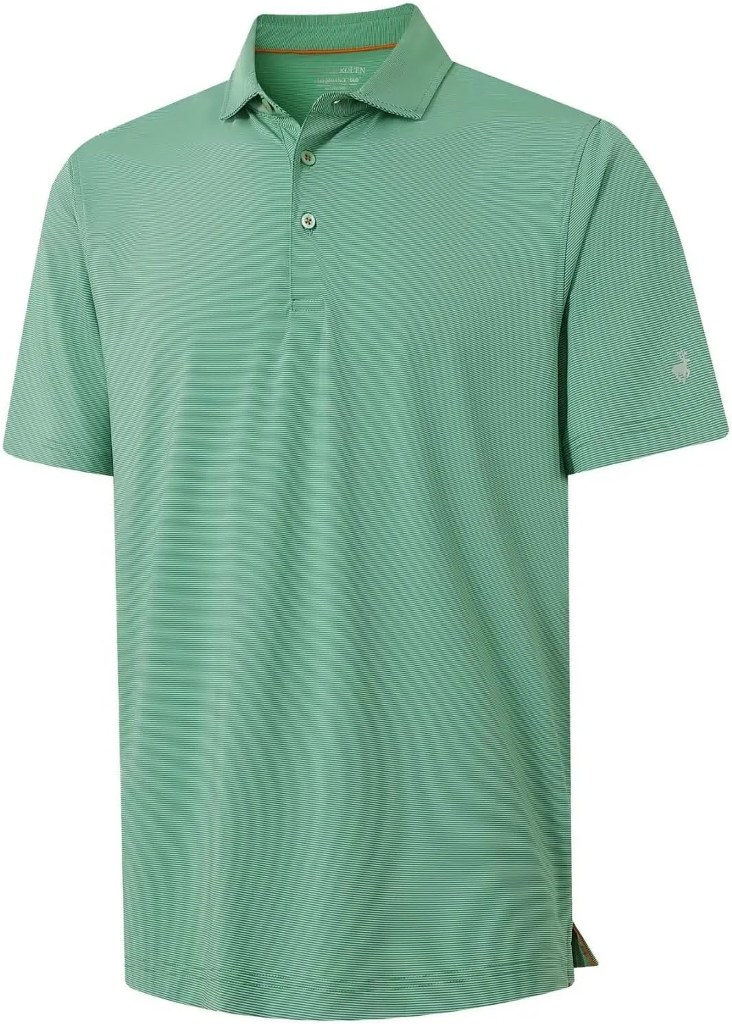 MICHEL ROUEN Golf Shirts for Men Short Sleeve Lightweight Quick Dry Pin Striped Casual Collared Polo Shirts