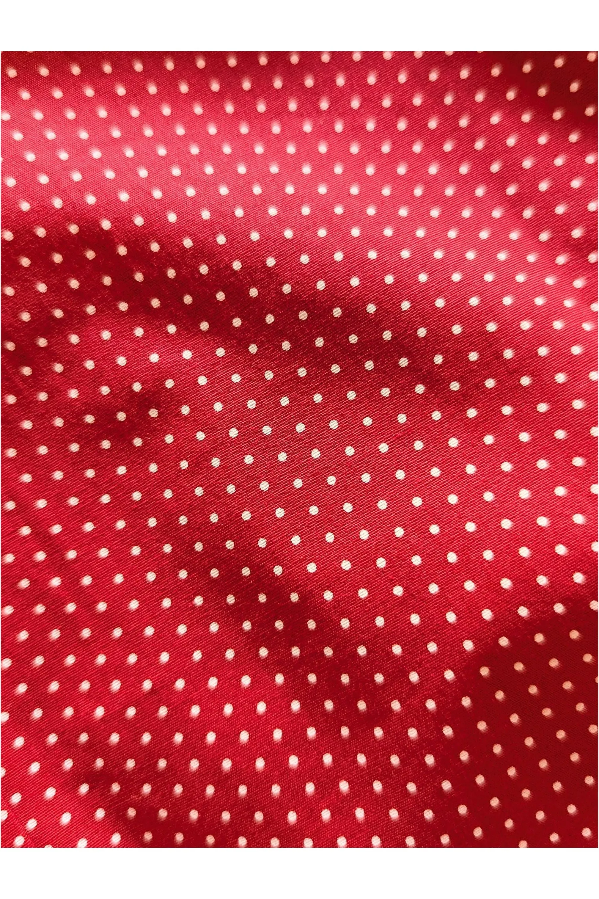 Mr Bridger - Women's 'The Lola' Cherry Red and White Pindot Beagle Collar - Shirt