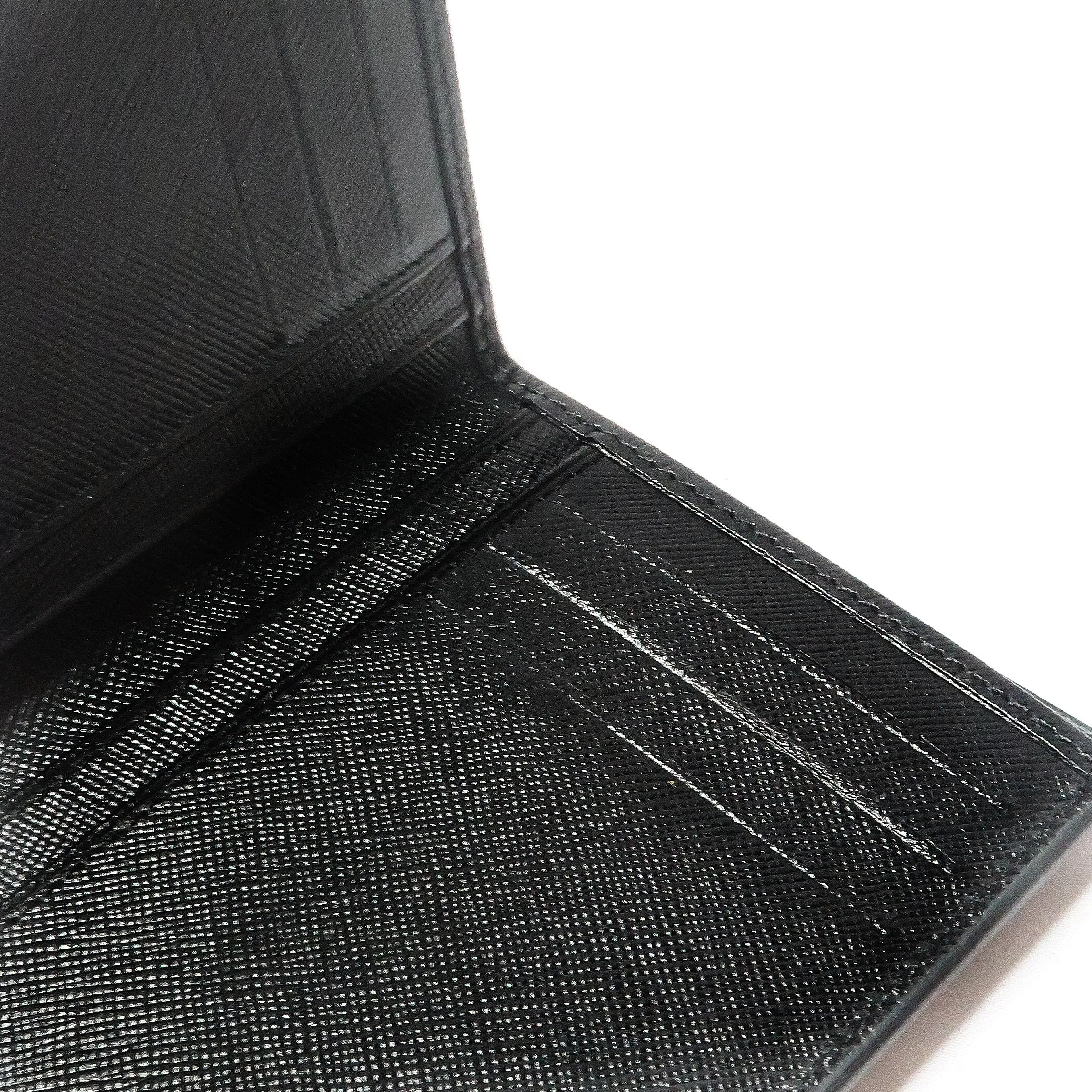 'Osaka' Black Saffiano Leather Card Wallet