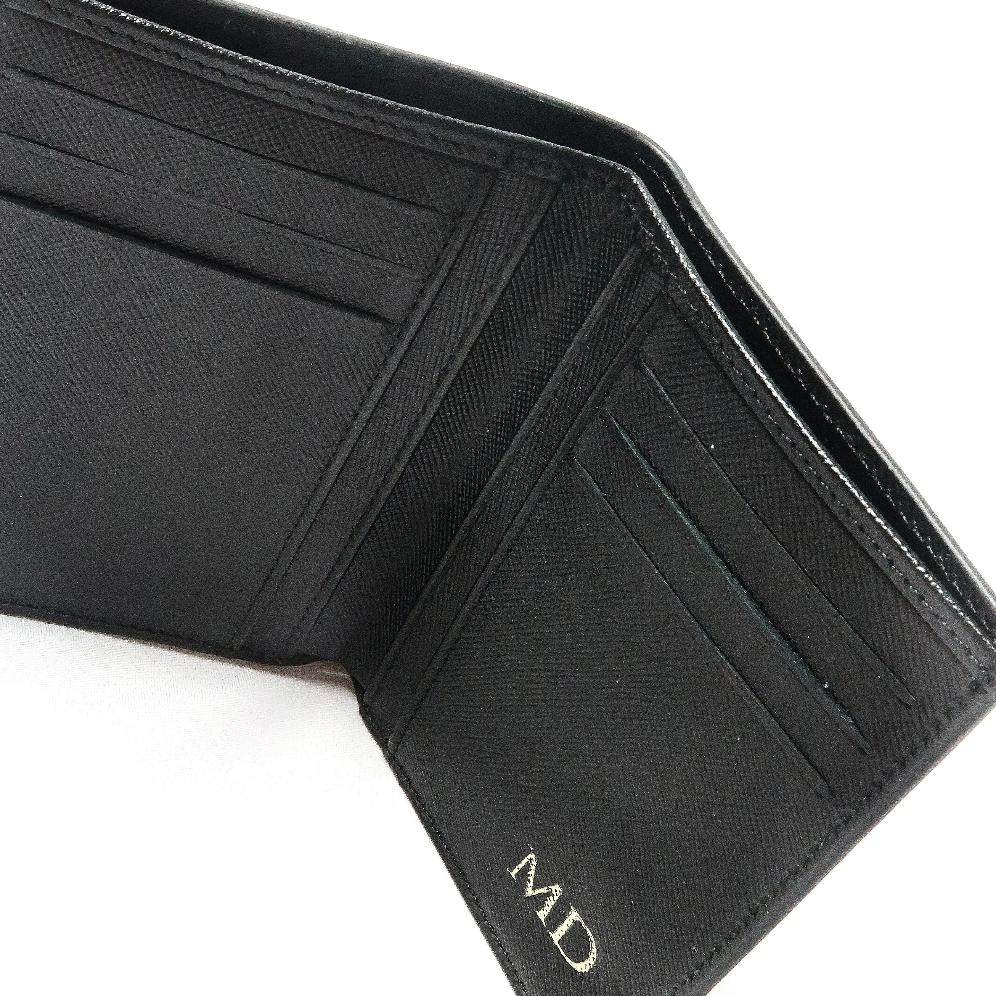 'Osaka' Black Saffiano Leather Card Wallet