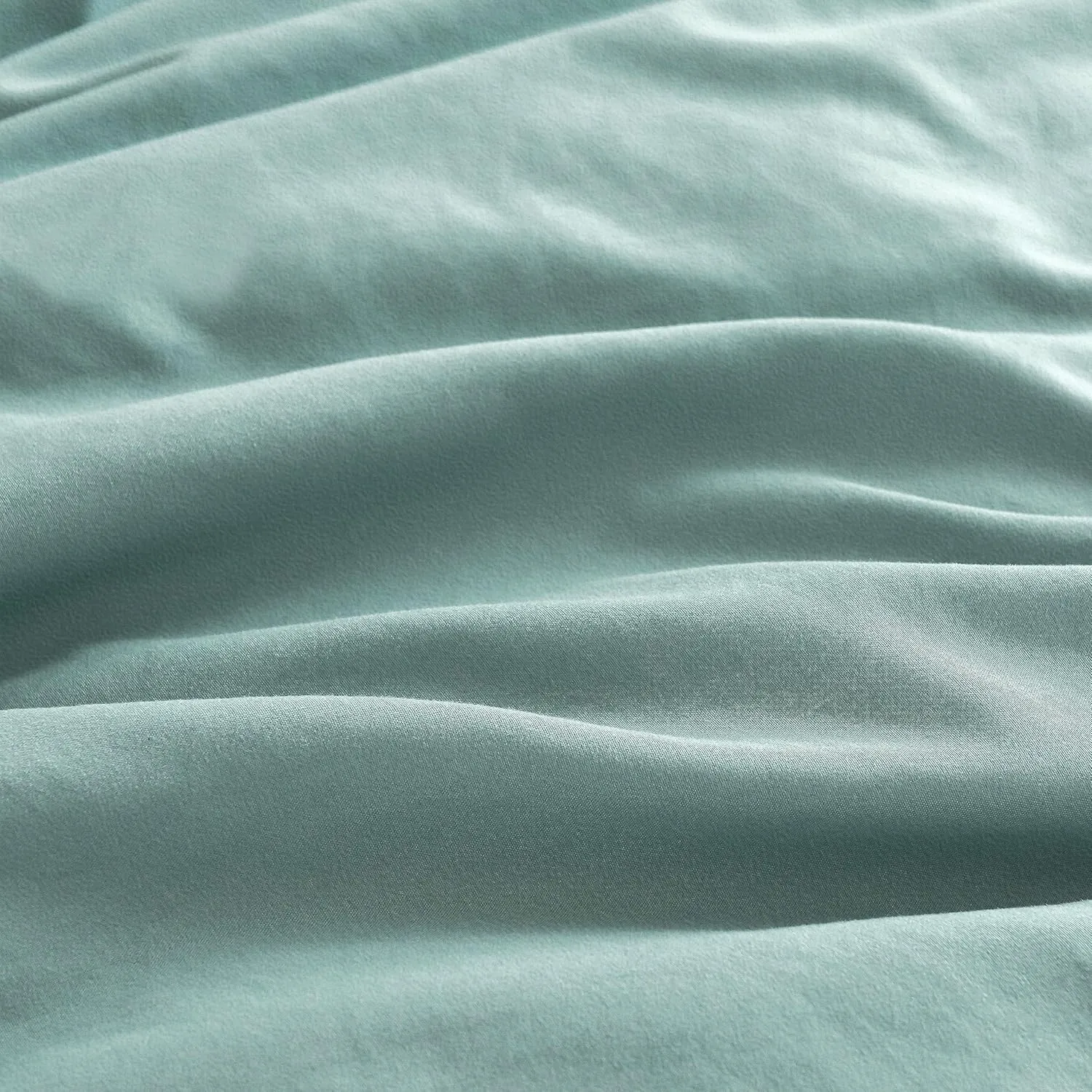 Premium Microfibre Vintage Washed King Single Sheet Set - Seafoam - CleverPolly