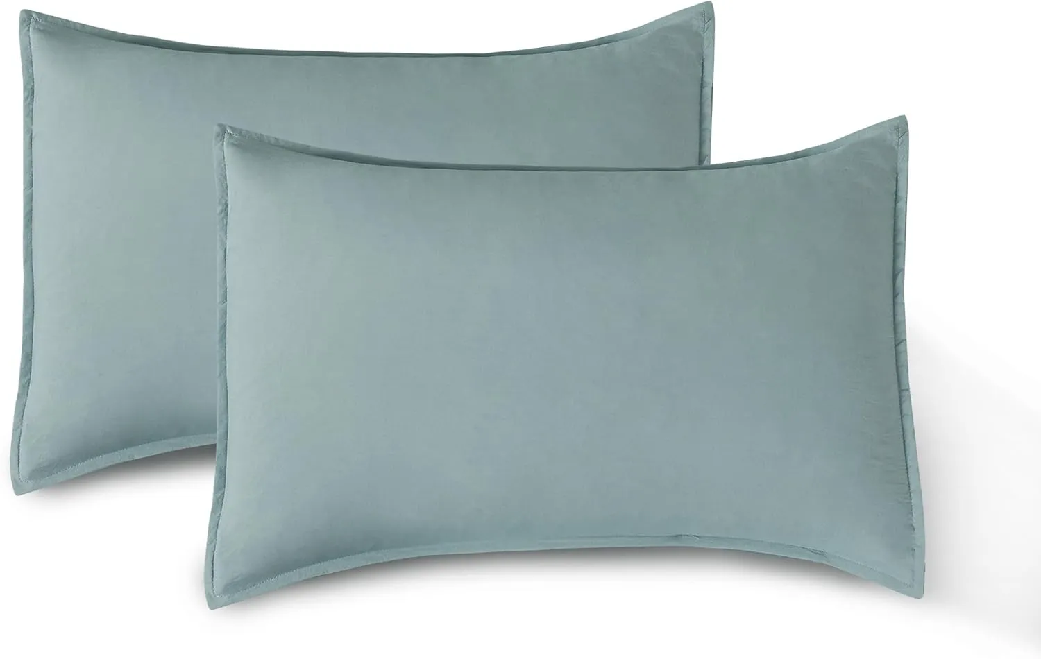 Premium Microfibre Vintage Washed King Single Sheet Set - Seafoam - CleverPolly