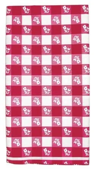 Red Gingham 54x108in Plastic Table Cover