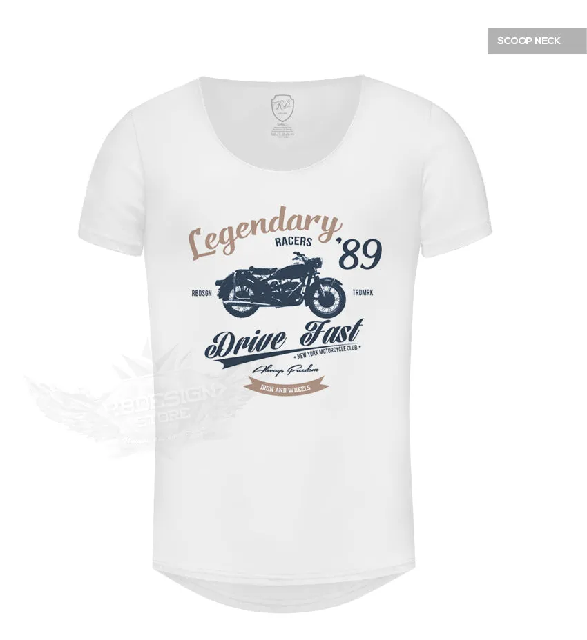 Retro Motorcycle Men's T-shirt  "Legendary Riders" Vintage Style Graphic Tee MD898BB