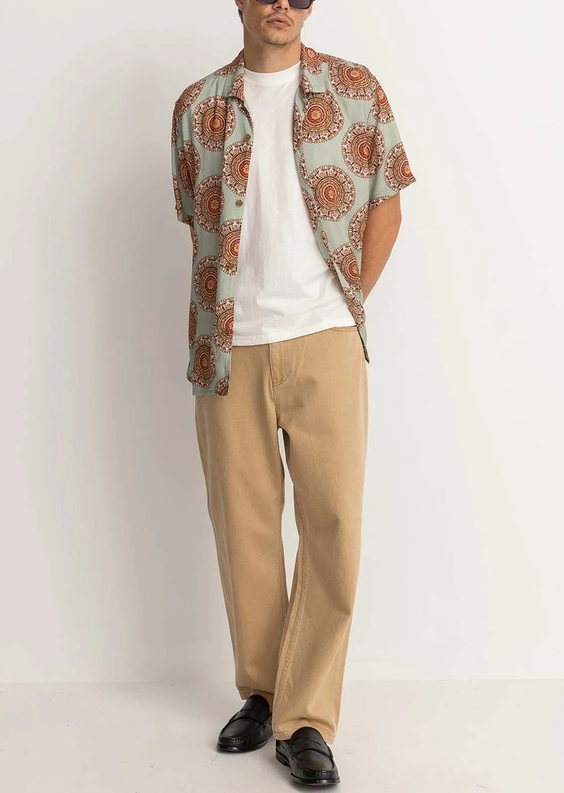Rhythm Men's Dial Cuban Button Up Shirt