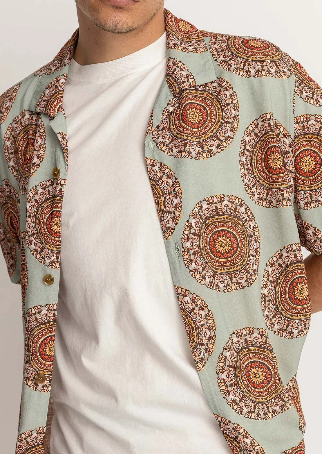 Rhythm Men's Dial Cuban Button Up Shirt