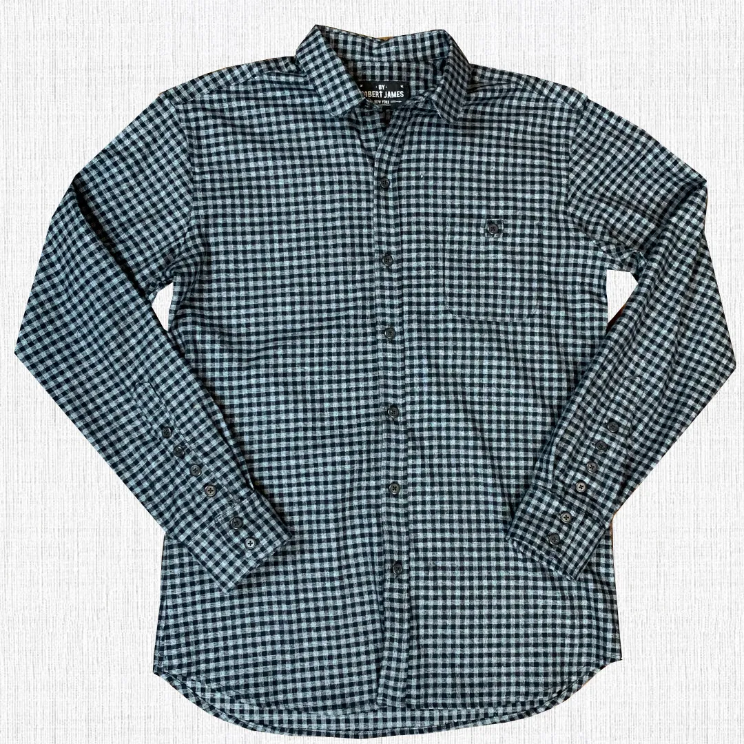 ROOSEVELT - CHAR BLK GINGHAM SHIRT