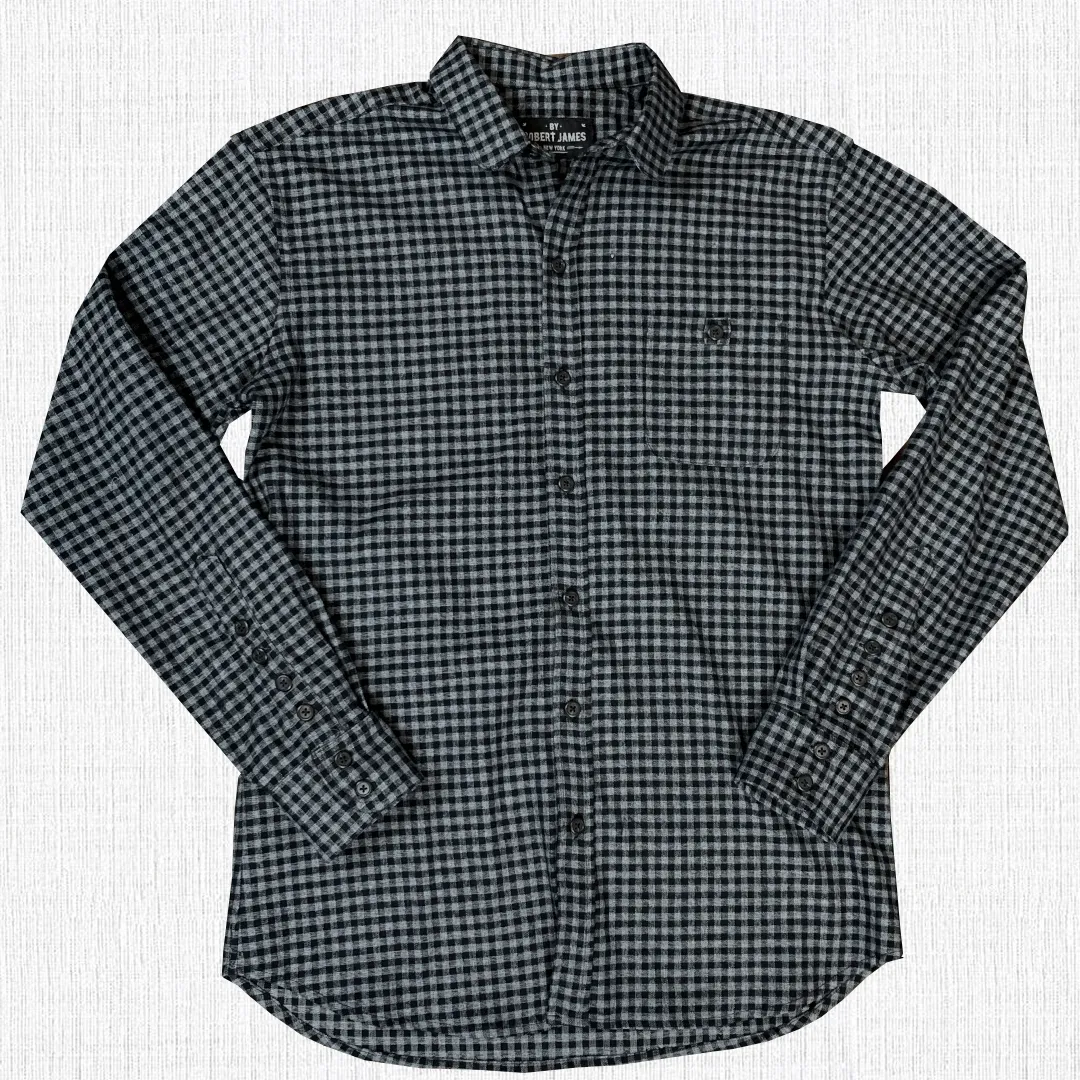 ROOSEVELT - CHAR BLK GINGHAM SHIRT